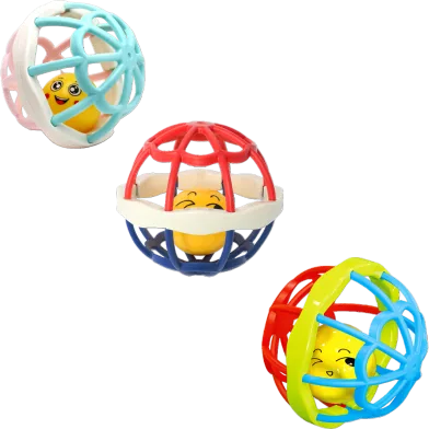 Silicone Head Modelland Scratching The Ball Baby Hand Teether With Jhunjhuni CN -1Pc - Rokomari product